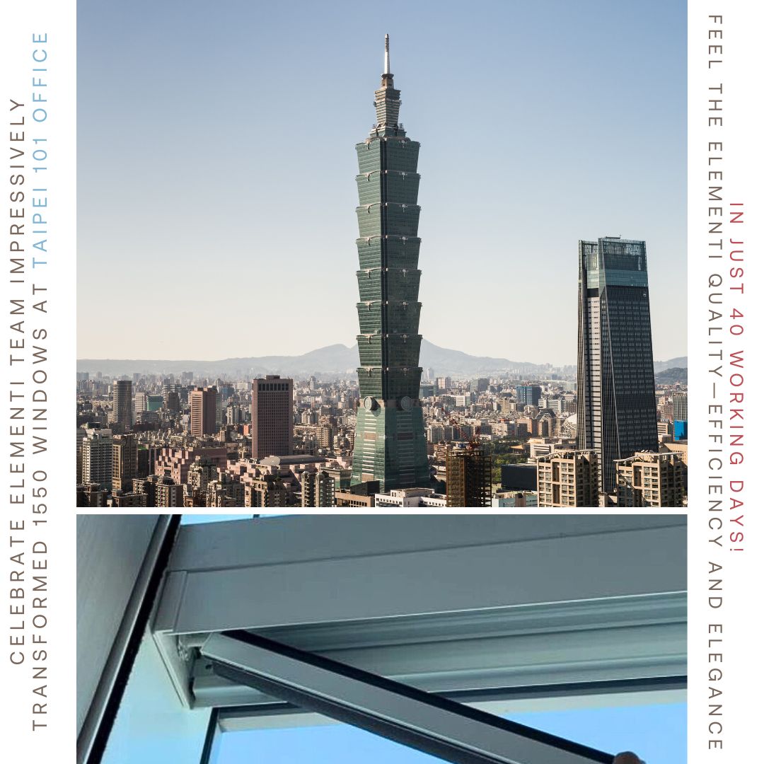Elegance in Efficiency: Elementi's Coulisse Roller Blind Triumph at Taipei 101