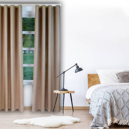 Now HD 40 x 18 mm Curtain Poles Kit Double layer Natural