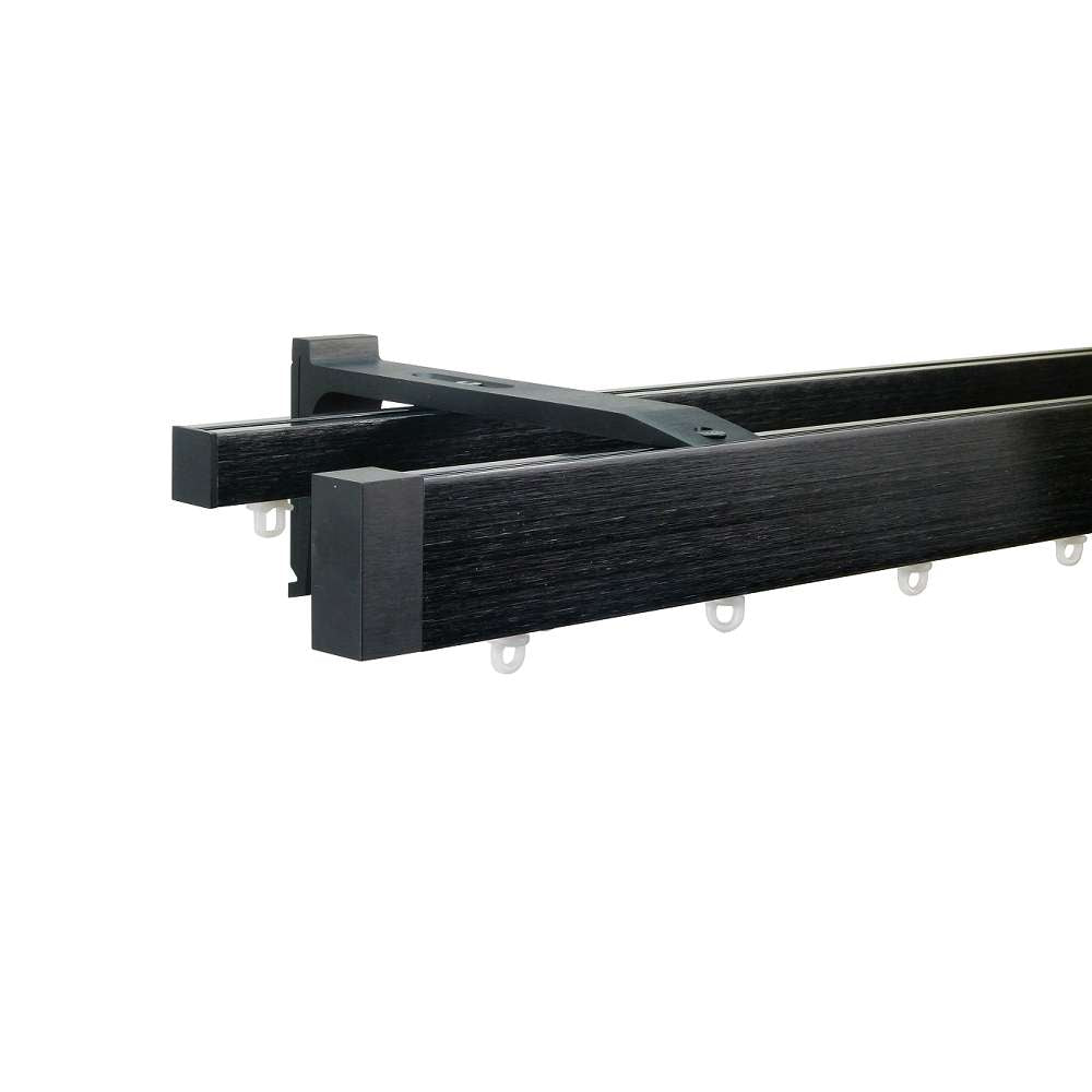 Now HD 40 x 18 mm 窗簾桿套件 雙層 黑色