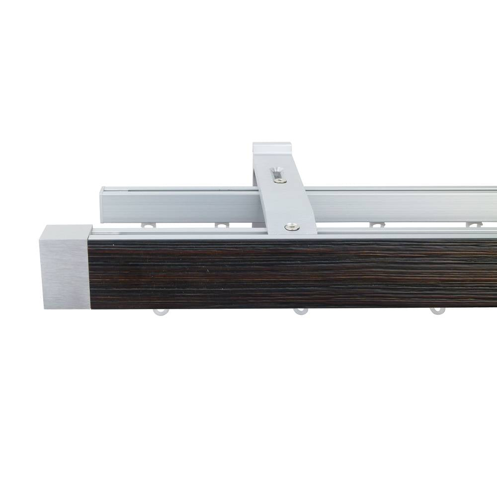 Icon HD 40 X 25 mm 窗簾木質面桿套件 雙層紋理黑色