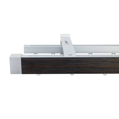 Icon HD 40 X 25 mm 窗簾木質面桿套件 雙層紋理黑色