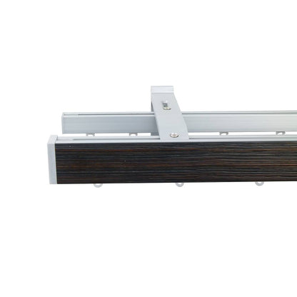 Icon HD 40 X 25 mm 窗簾木質面桿套件 雙層紋理黑色