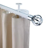 Kouvola MT35 Aluminum Kangas Finial Pole set Round profile ceiling fix Bracket 60 mm to Wall