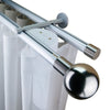 Kouvola MT35 Aluminum Rekola Finial Curtain Pole set Round profile Double wall Bracket