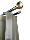 Kouvola MT35 Aluminum Rekola Finial Curtain Pole set Round profile Double wall Bracket
