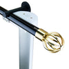 Kouvola MT35 Aluminum Kangas Finial Pole set Round profile single wall Bracket